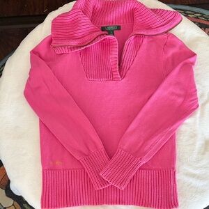 Lauren Ralph Lauren Pink Cowl Neck Sweater